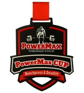 Medal metalowy lasercut z nadrukiem - medal podnoszenie ciężarów