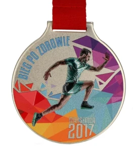 Medal metalowy z nadrukiem kolorowym - q medals biegi