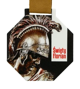 Drukowany metalowy medal dla stażaka standard plus - medal florian