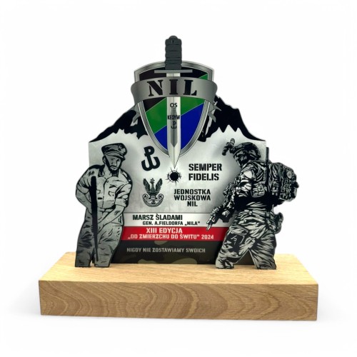 Metalowa statuetka dla żołnierza - statuetka wojsko z metalu