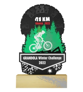 Statuetka metalowa MTB z indywidualnym nadrukiem