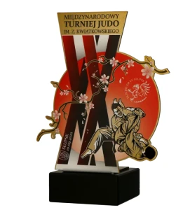 Metalowa statuetka z nadrukiem uv judo