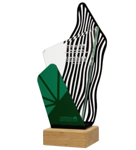 Ażurowa statuetka biznesowa na zamówienie - nagroda biznesowa