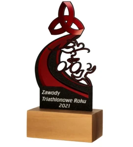 Indywidualna statuetka triathlon na zamówienie - trofeum na zawody triathlonowe