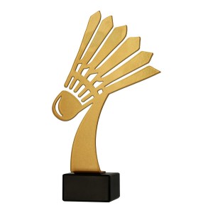 Złota statuetka metalowa badminton ML-BAD-PW
