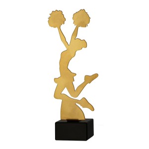 Złota statuetka metalowa cheerleading ML-CHEER-PW
