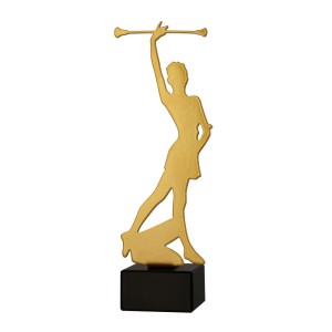 Złota statuetka metalowa cheerleading ML-CHEER3-PW