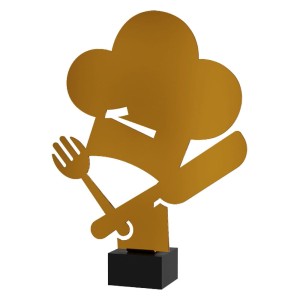 Złota statuetka metalowa kucharstwo ML-COOK1-PW