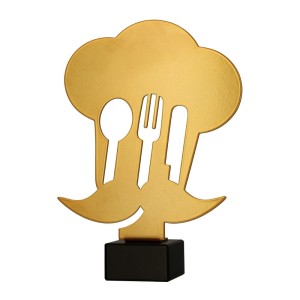 Złota statuetka metalowa kucharstwo ML-COOK2-PW