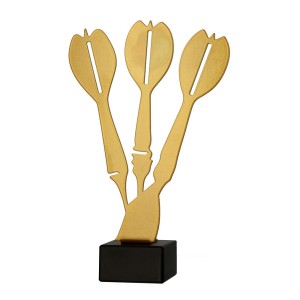 Złota statuetka metalowa dart ML-DAR1-PW