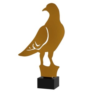 Złota statuetka metalowa gołąb ML-DOVE1-PW