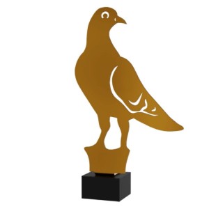 Złota statuetka metalowa gołąb ML-DOVE2-PW