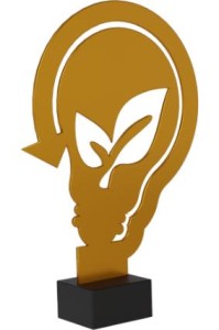 Złota statuetka metalowa ekologia ML-ECO1-PW