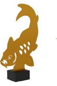 Złota statuetka metalowa wędkarstwo ML-FIS2-PW