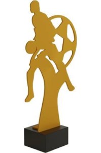 Złota statuetka metalowa piłka ręczna ML-HAN2-PW