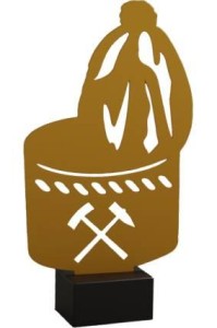 Złota statuetka metalowa górnictwo ML-MIN2-PW