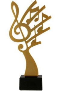 Złota statuetka metalowa muzyka ML-MUS4-PW