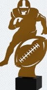 Złota statuetka metalowa rugby ML-RUG1-PW