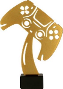 Złota statuetka metalowa pad ML-SPS-PW