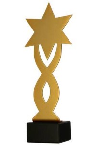 Złota statuetka metalowa gwiazda ML-STA6-PW