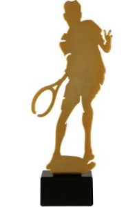 Złota statuetka metalowa tenis ziemny ML-TEN1-PW