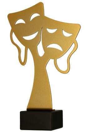 Złota statuetka metalowa teatr ML-THE2-PW