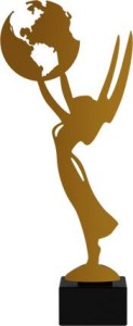 Złota statuetka metalowa Wiktoria ML-VIC3-PW