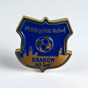 Pins metalowy odlewany piłka nożna jubileusz