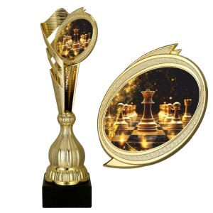 Puchar plastikowy z dyskiem szachy 7249/CHE2