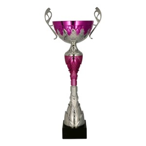 Srebrno-fioletowy puchar metalowy 7257 - trofeum okazjonalne