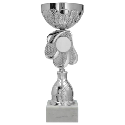 Metalowy srebrny puchar 9321 - trofeum okolicznościowe