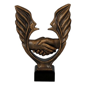 Statuetka odlewana uścisk dłoni RFST3060/BR - trofeum okolicznościowe