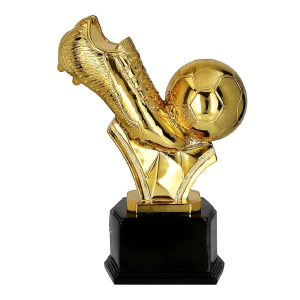 Statuetka plastikowa piłka nożna RP2022/G - trofeum piłkarskie 