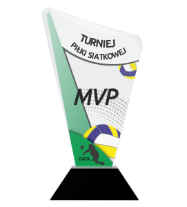 Wyjątkowe szklane trofeum siatkarskie C068