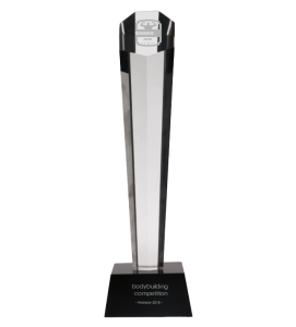 Grawerowana statuetka szklana G003 - trofeum do kulturystyki