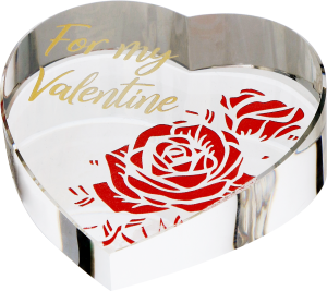 Szklane serce C075 w eleganckim etui