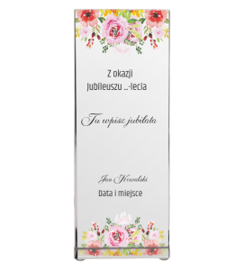 Trofeum szklane C037 z nadrukiem UV - szklane podziękowanie 