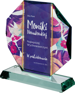 Trofeum szklane G020 w eleganckim etui