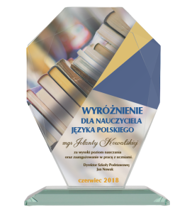 Statuetka szklana G007 - wyróżnienie dla nauczyciela