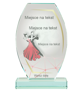 Nowoczesna statuetka z nadrukiem G043 - trofeum taniec