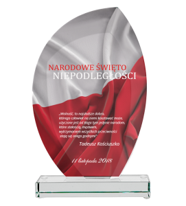 Statuetka szklana na Dzień Niepodległości G010