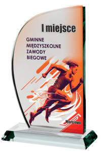 Trofeum szklane G035 w eleganckim etui