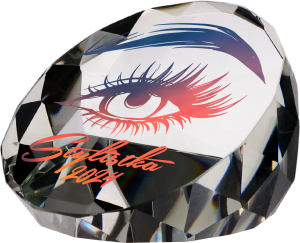 Trofeum szklane T027 w eleganckim etui