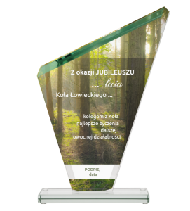 Statuetka szklana z nadrukiem GS201-27 - statuetka myślistwo