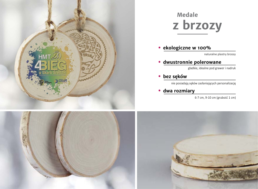 Medale drewniane
